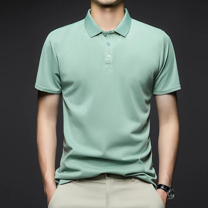 Sports Shirt Mens Fashion Solid Short Sleeved Polo Shirt Summer Breathable Comfortable Top