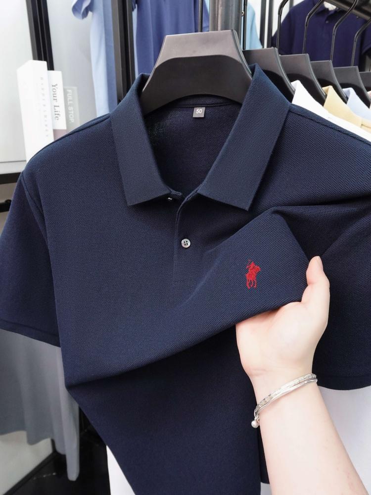Sports Shirt High end 100 cotton short sleeve polo shirt mens fashion luxury brand hot selling pony embroidery