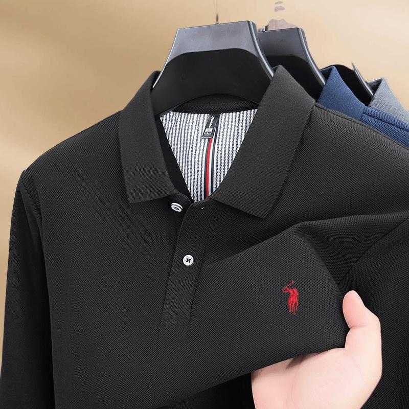 Sports Shirt 100 cotton spring and autumn new mens long sleeved casual comfortable fashion brand polo shirt