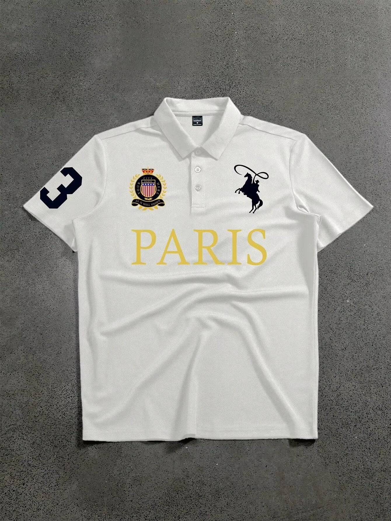 Sports Shirt Manfinity Mode Mens Short Sleeve Polo Shirt Minimalist and Fashionable Suitable for Summer Street