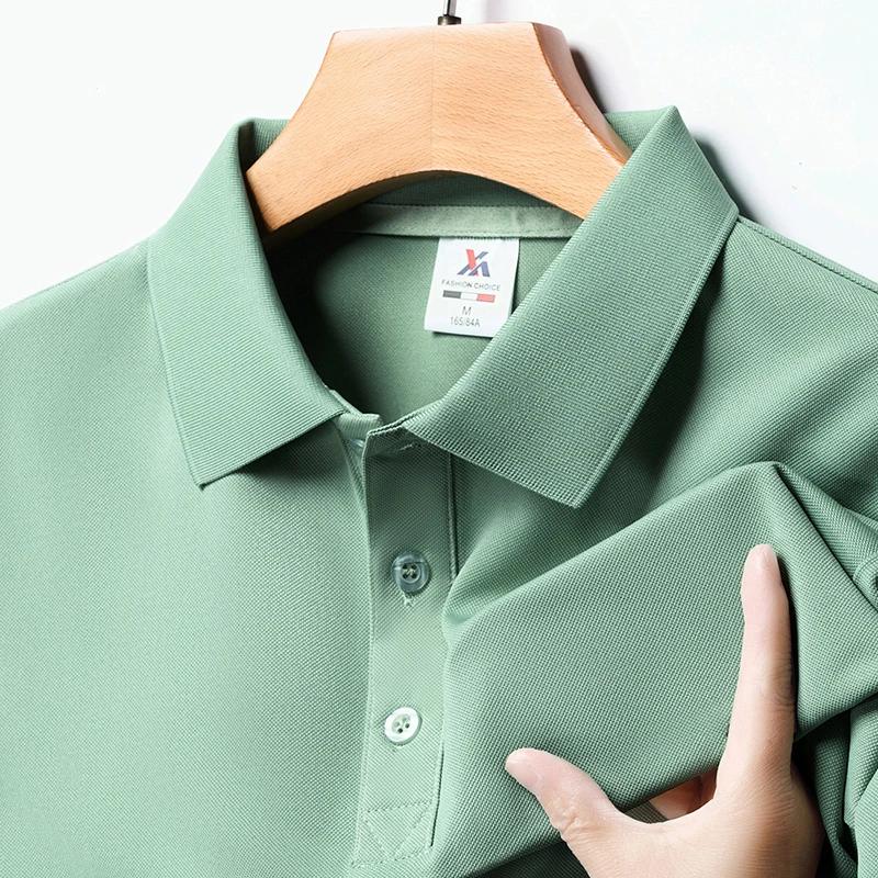 Sports Shirt Mens Fashion Solid Short Sleeved Polo Shirt Summer Breathable Comfortable Top