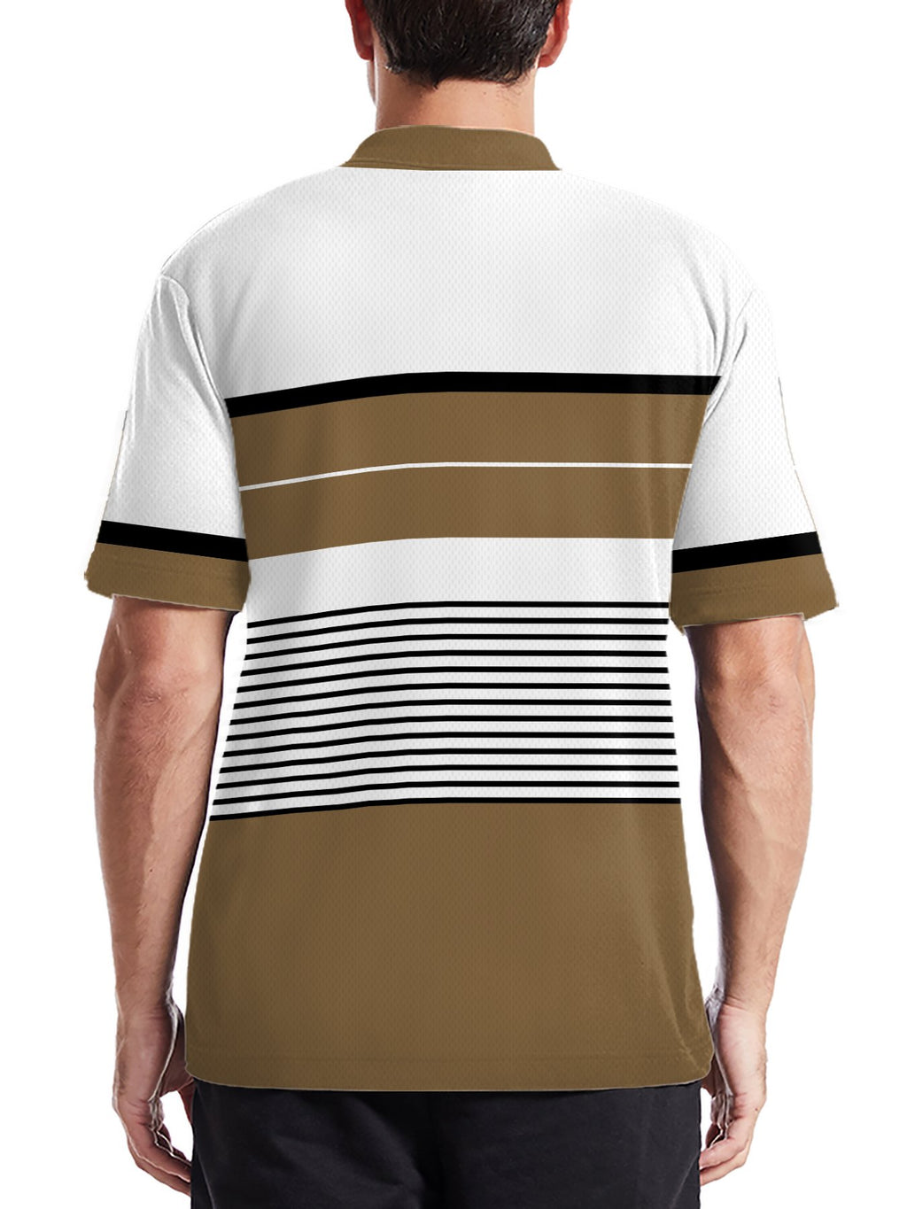 Sports Shirt 2026 Summer Mens Polo Shirt with Stripes Print Breathable Lightweight Comfortable Casual and