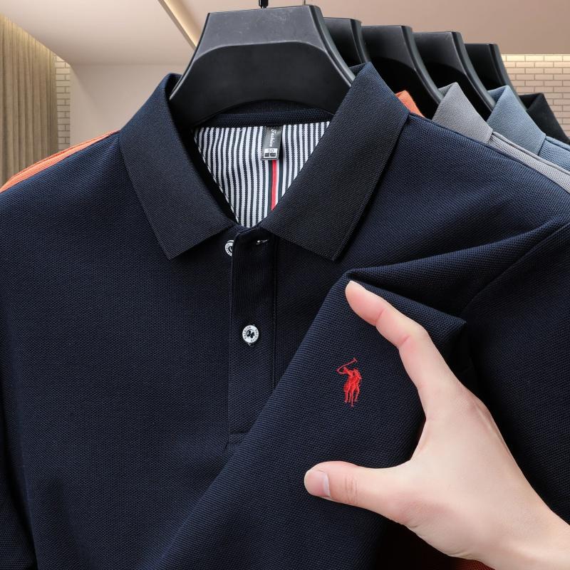 Sports Shirt 100 pure cotton mens short sleeved summer new golf lapel polo shirt high-quality designer customized