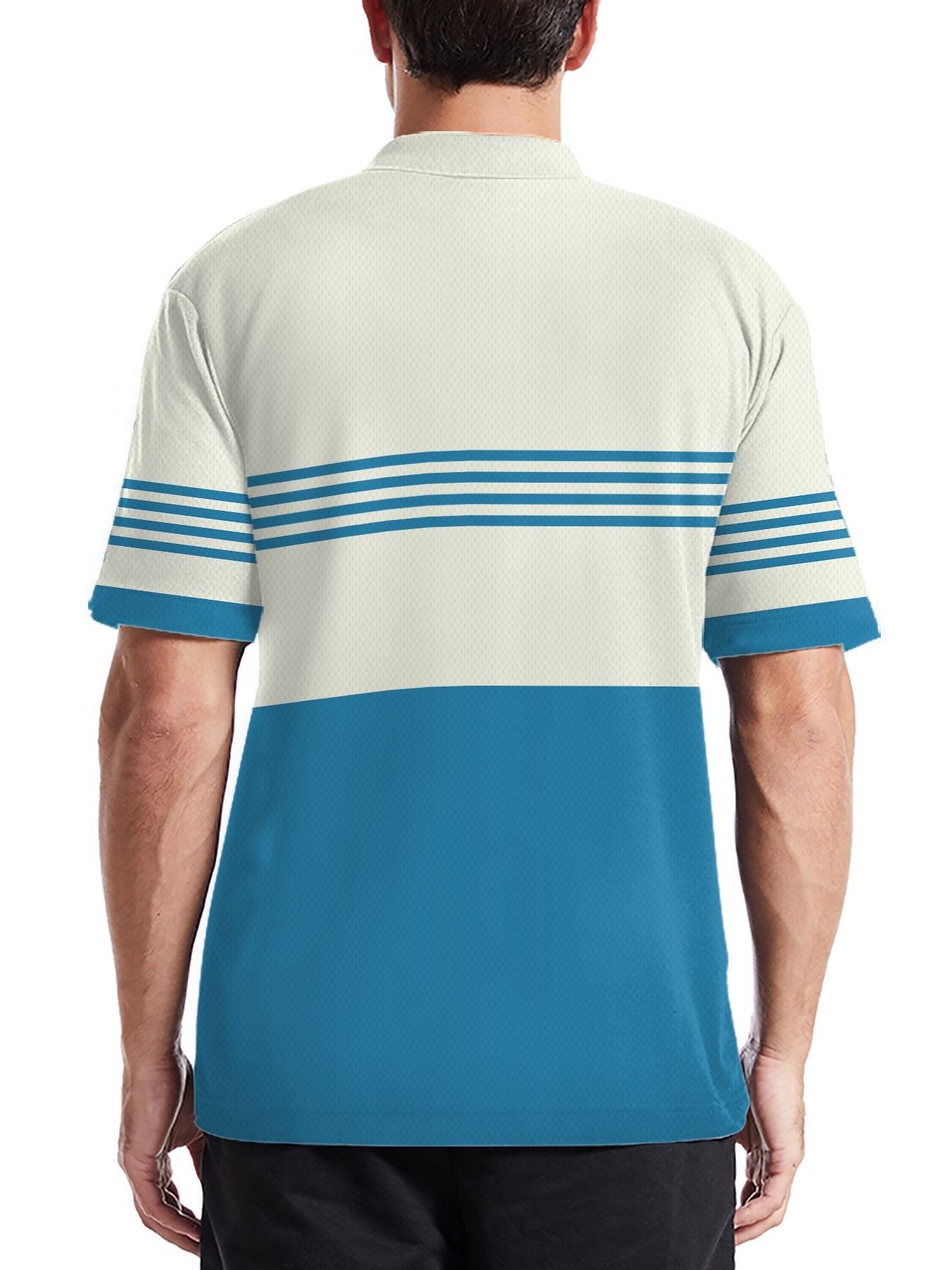 Sports Shirt 2026 Summer Mens Polo Shirt with Stripes Print Breathable Lightweight Casual Fashionable Outdoor