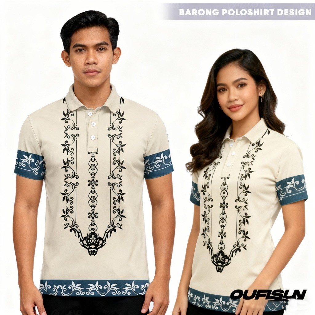 Sports Shirt 2026 Unisex Barong POLO Shirt Philippines Barong Wear POLO Shirt Short Sleeve Festival Casual Shirt