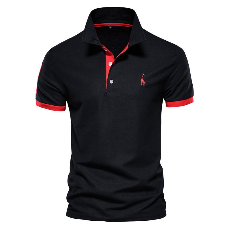Sports Shirt Mens soft and breathable fashionable short-sleeved polo shirt for casual wear embroidered golf shirt