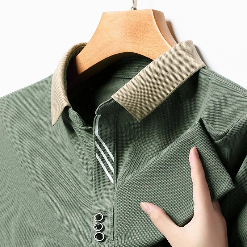 Sports Shirt Mens Solid Color Casual Fashion Short Sleeve Polo Shirt Summer Comfortable Top for Business And