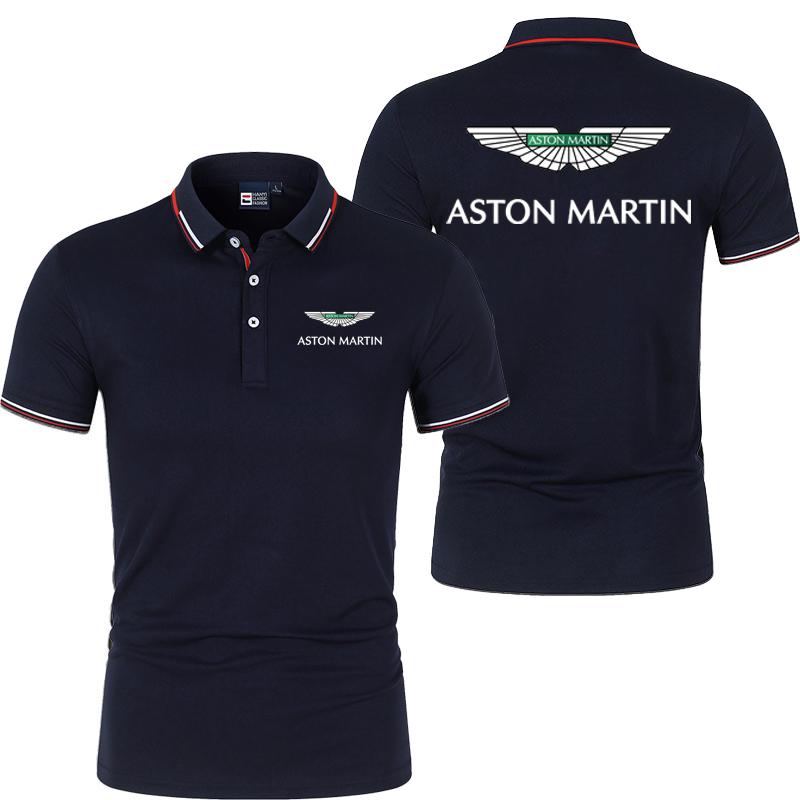 Sports Shirt Aston Martin racing mens polo shirt summer short sleeved mens polo shirt 2026 new fashionable mens