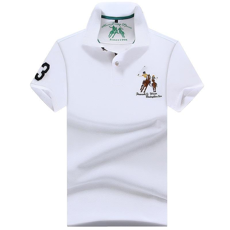 Sports Shirt Summer Polo Shirt Man Solid Plus Size Polo Shirt Men Casual Short Sleeve Lapel Button Shirt