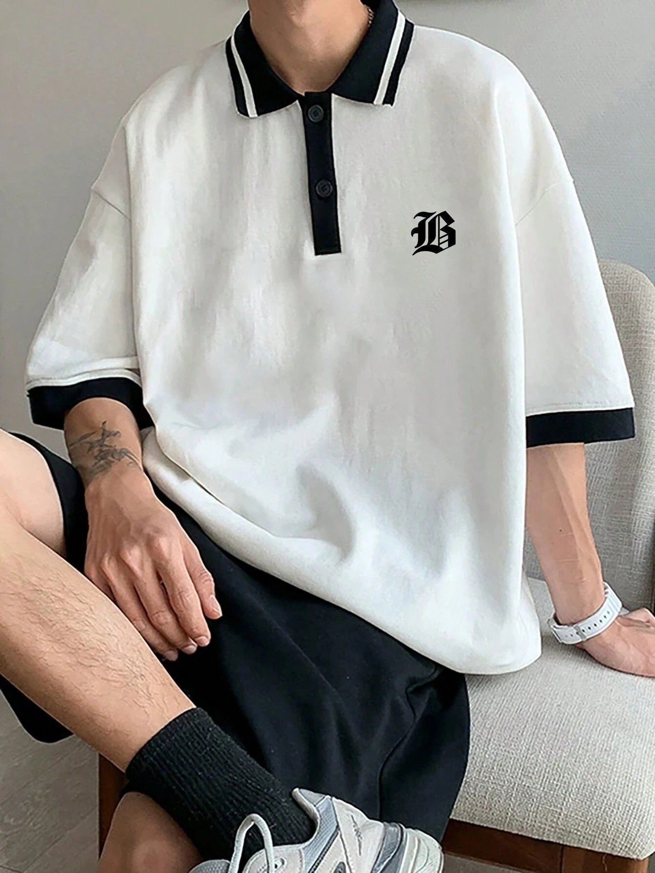 Sports Shirt 2026 Summer New Style Mens Polo Shirt - 3D Trendy Casual Letter-Printed Shirt - Fashionable