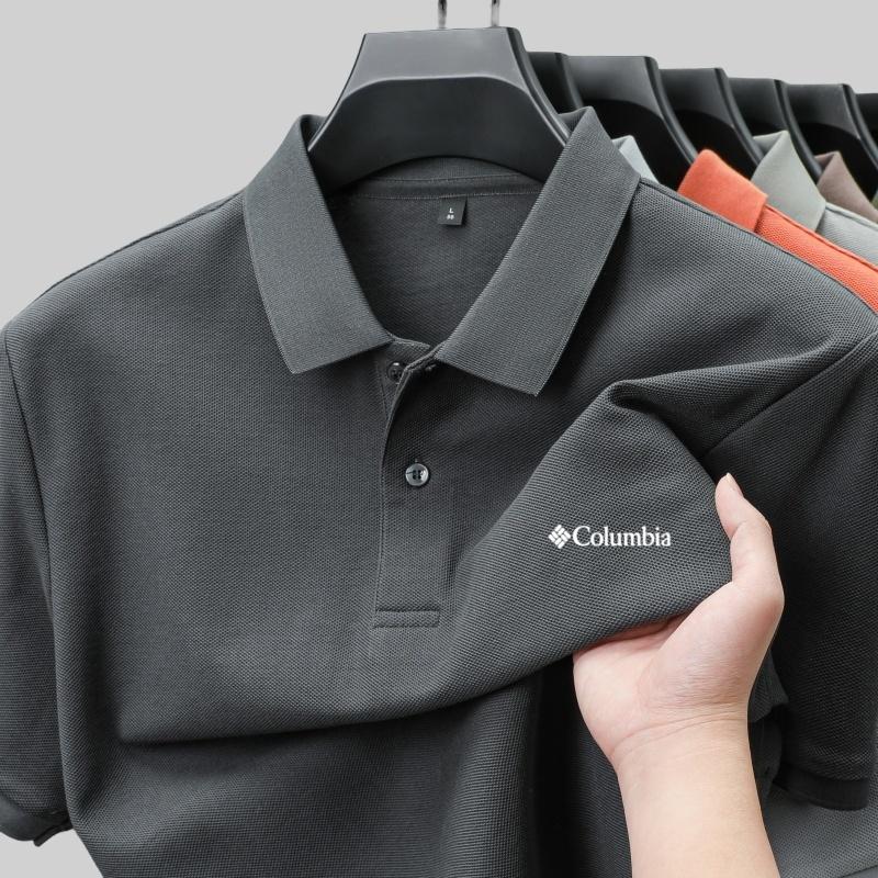 Sports Shirt Mens short sleeved polo shirt brand new fashionable comfortable business casual style with buttons