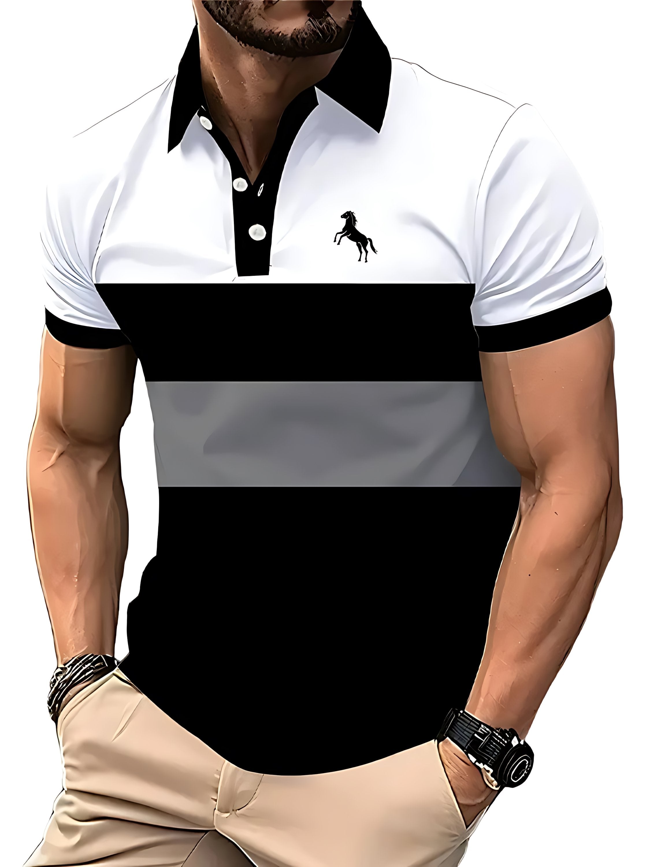 Sports Shirt 2026 Summer Mens Polo Shirt - 3D Printed Design Breathable Lightweight Stylish and Fashionable