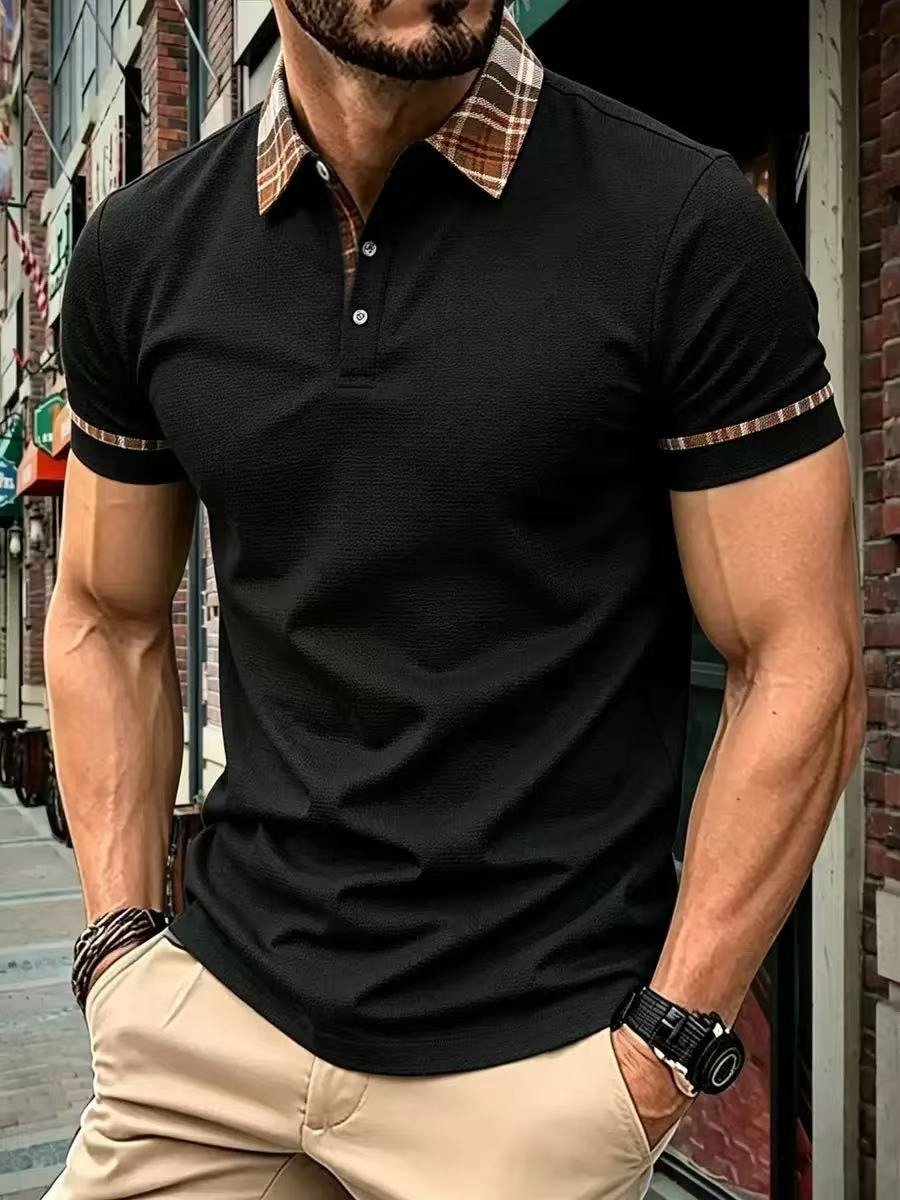 Sports Shirt 2026 Summer Classic Business Polo Shirt Casual Slim Fit turn-down Collar Short Sleeve Tee men