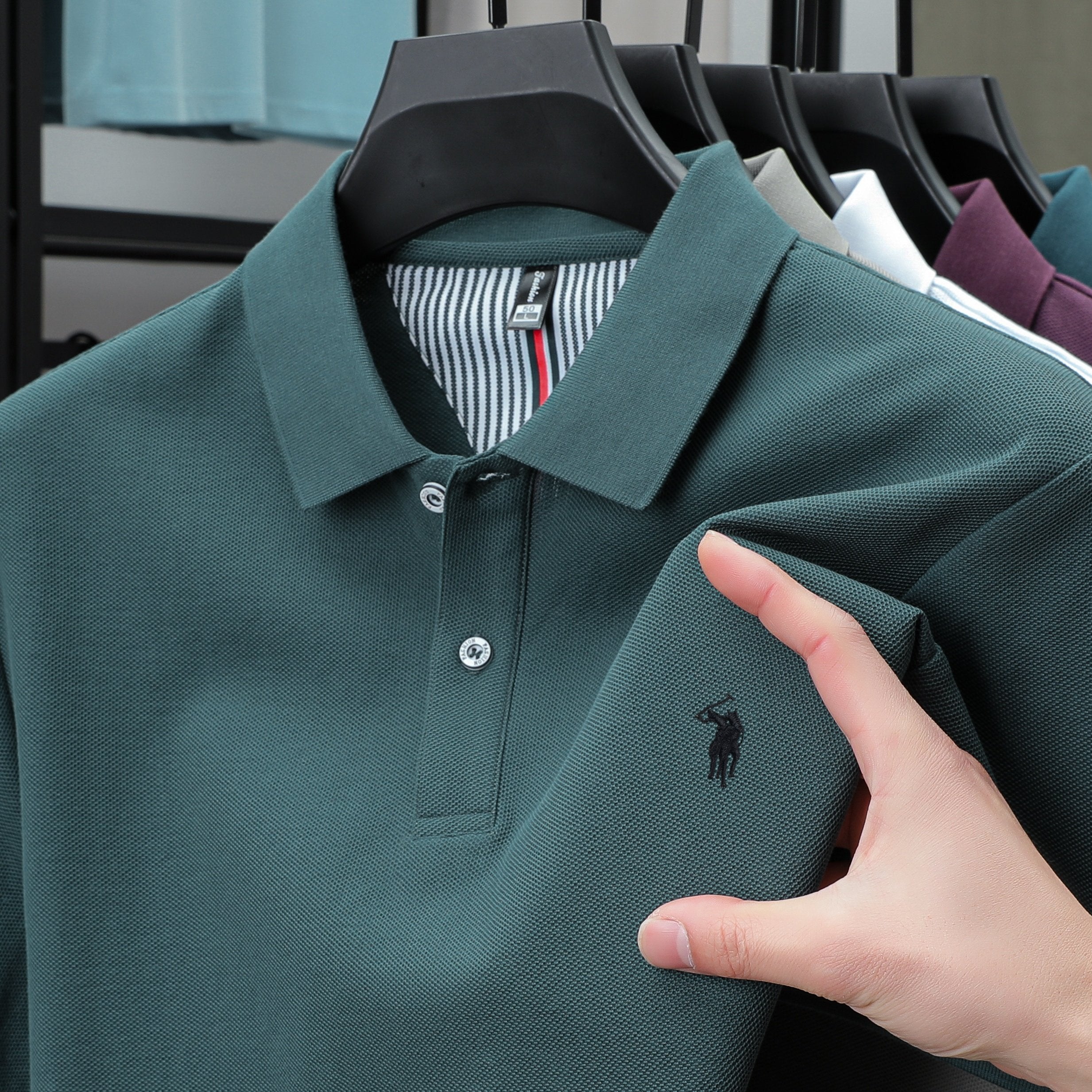 Sports Shirt 100 pure cotton mens short sleeved summer new golf lapel polo shirt high-quality designer customized