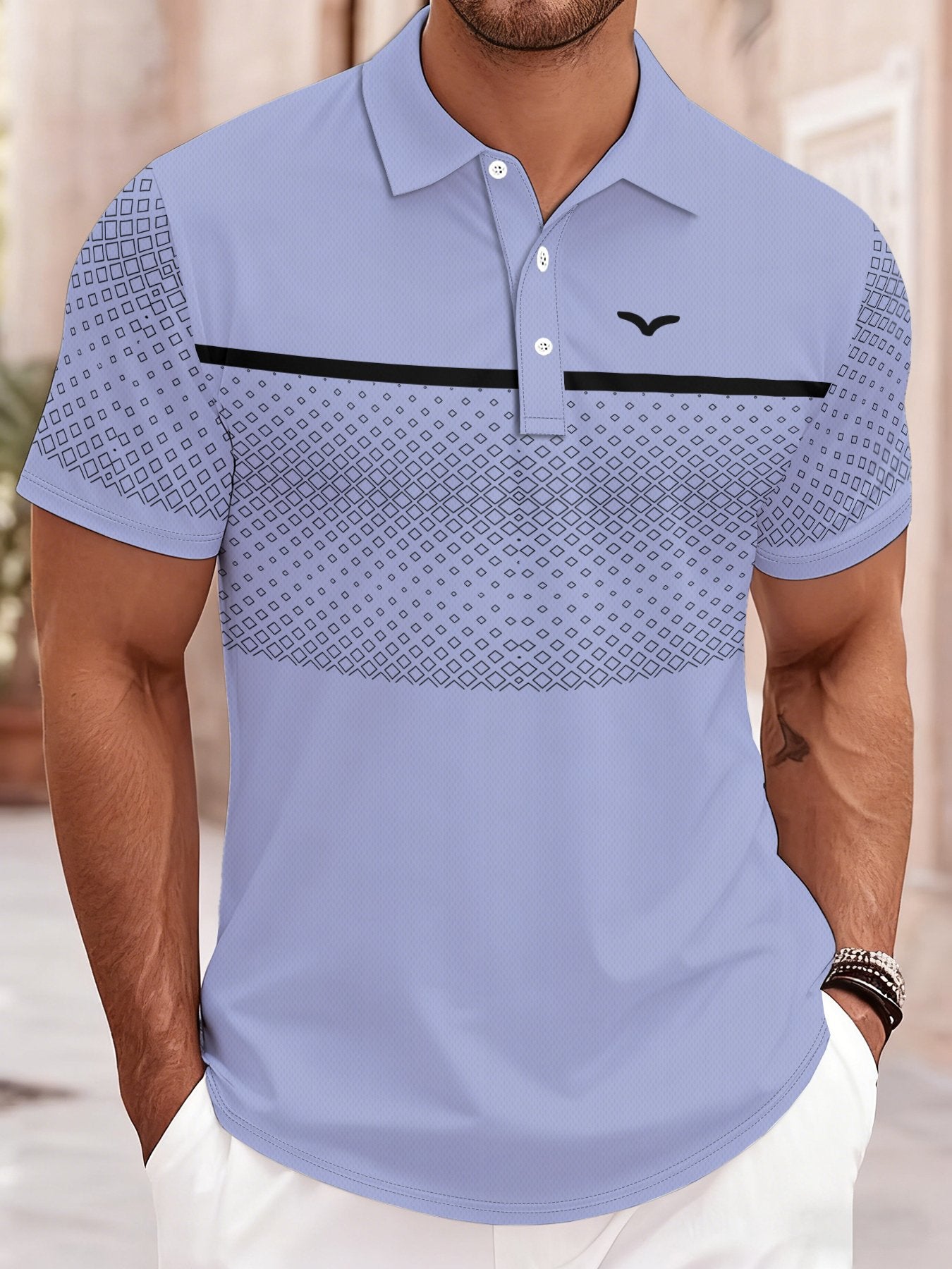 Sports Shirt 2026 Summer Mens Polo Shirt - 3D Printed Design Breathable Lightweight Stylish and Fashionable