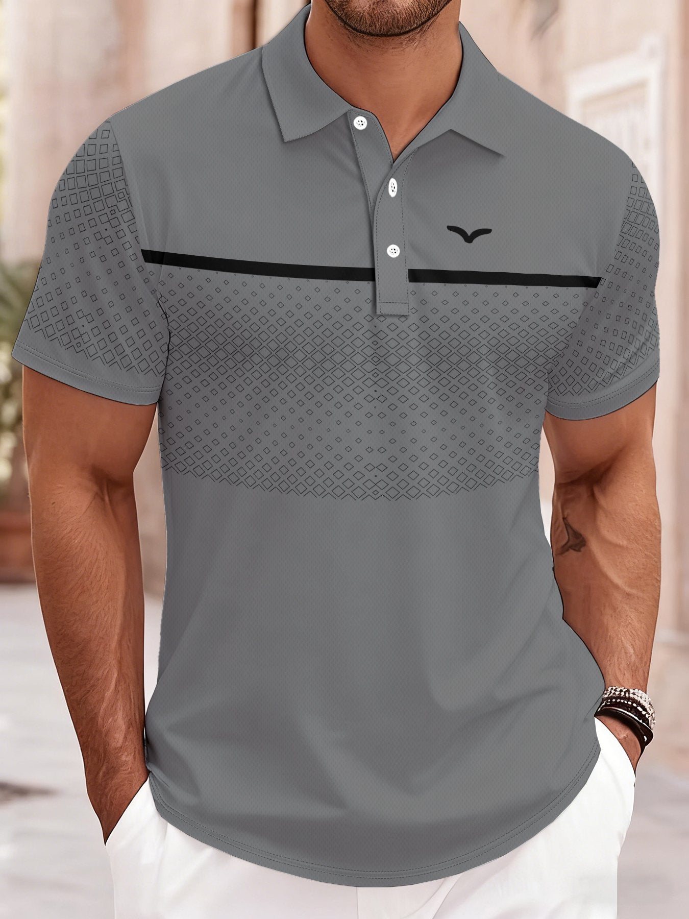 Sports Shirt 2026 Summer Mens Polo Shirt - 3D Printed Design Breathable Lightweight Stylish and Fashionable