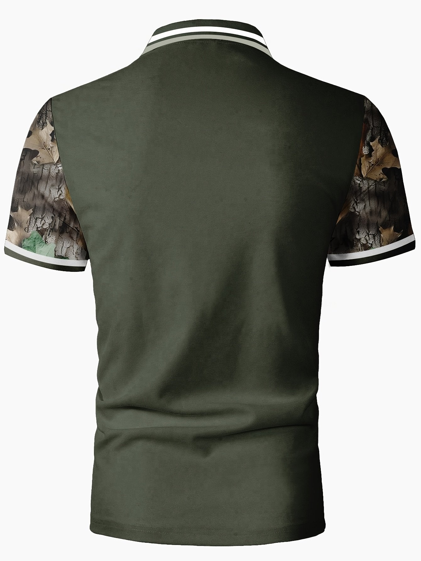 Sports Shirt 2026 Summer New Style Mens Zippered Polo Shirt with 3D Elk Pattern Print for Street Casual Fashion