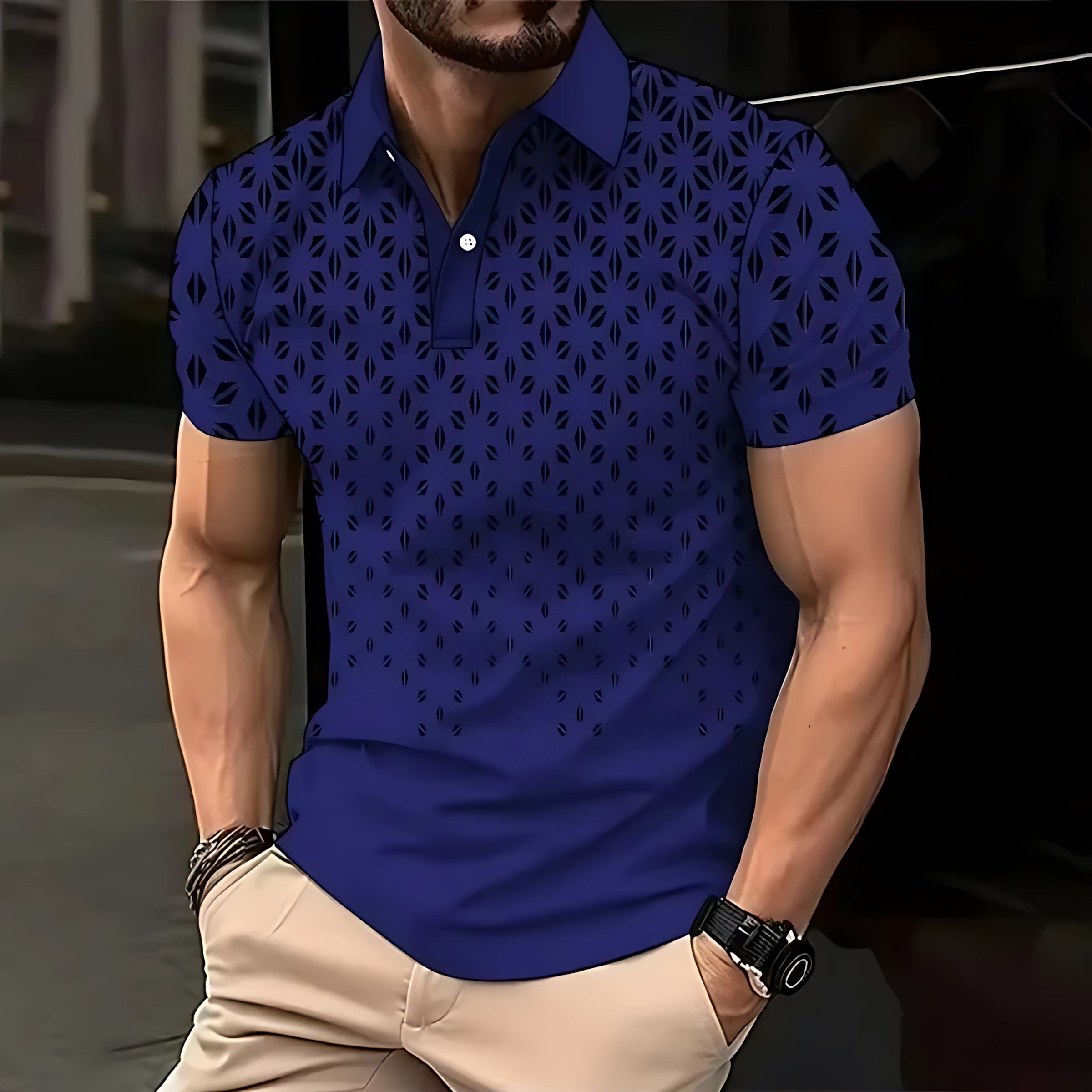 Sports Shirt 2026 Summer Mens Polo Shirt - 3D Printed Design Breathable Lightweight Stylish and Fashionable