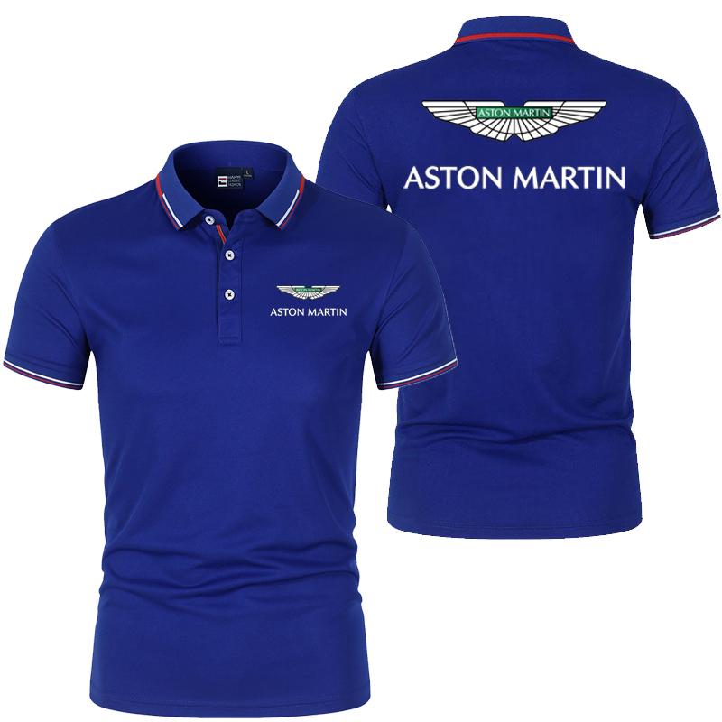 Sports Shirt Aston Martin racing mens polo shirt summer short sleeved mens polo shirt 2026 new fashionable mens