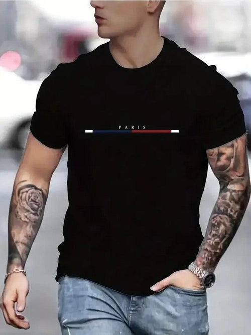 2026 New Digital Print Super Elastic Casual Short-Sleeved Men's Daily Party Home Social T-Shirt