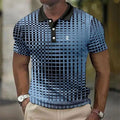 Sports Shirt 2026 Mens Polo Shirt Golf Shirt Work Casual Lapel Polo Collar Short Sleeve Basic Color Block Button