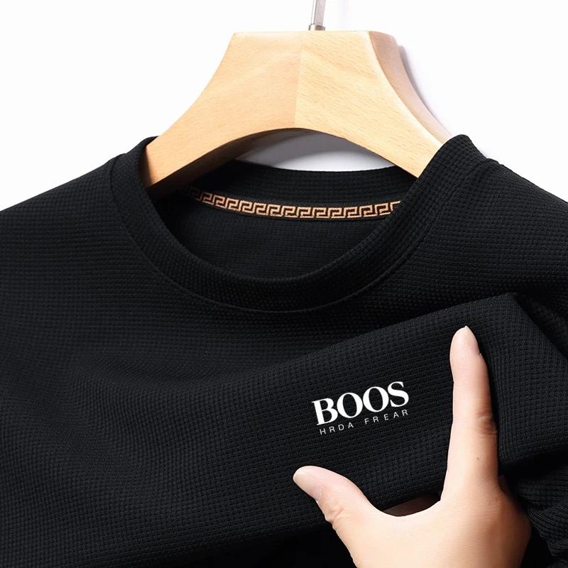 Sports Shirt Embroidered New Summer Comfortable Round Neck Short Sleeved T-shirt Mens Casual and Fashionable