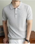 Sports Shirt Flip Collar Short Sleeved T-shirt Mens Knitted New Item 2026 Spring Middle-aged Polo Shirt Business