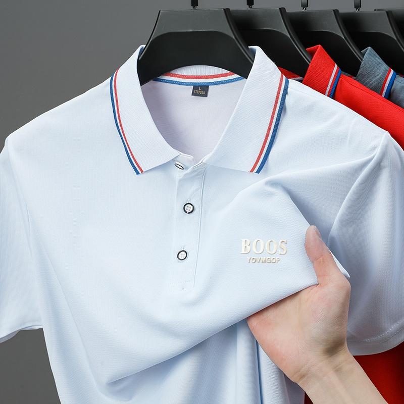 Sports Shirt 2026 Hot Sale Mens Summer Casual Breathable Comfortable Polo Shirt Mens Solid Color High Quality