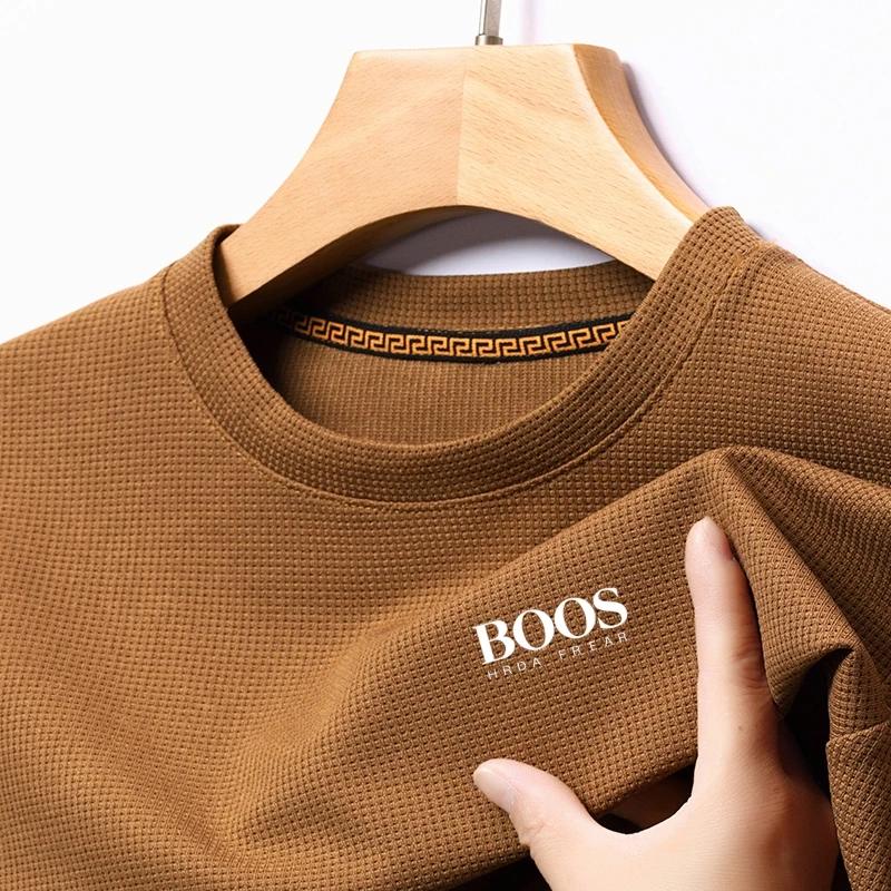 Sports Shirt Embroidered New Summer Comfortable Round Neck Short Sleeved T-shirt Mens Casual and Fashionable