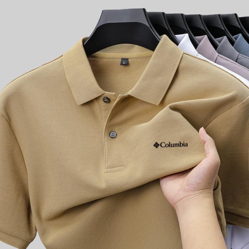 Sports Shirt Mens short sleeved polo shirt brand new fashionable comfortable business casual style with buttons