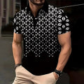 Sports Shirt 2026 Summer Mens Polo Shirt - 3D Printed Design Breathable Lightweight Stylish and Fashionable