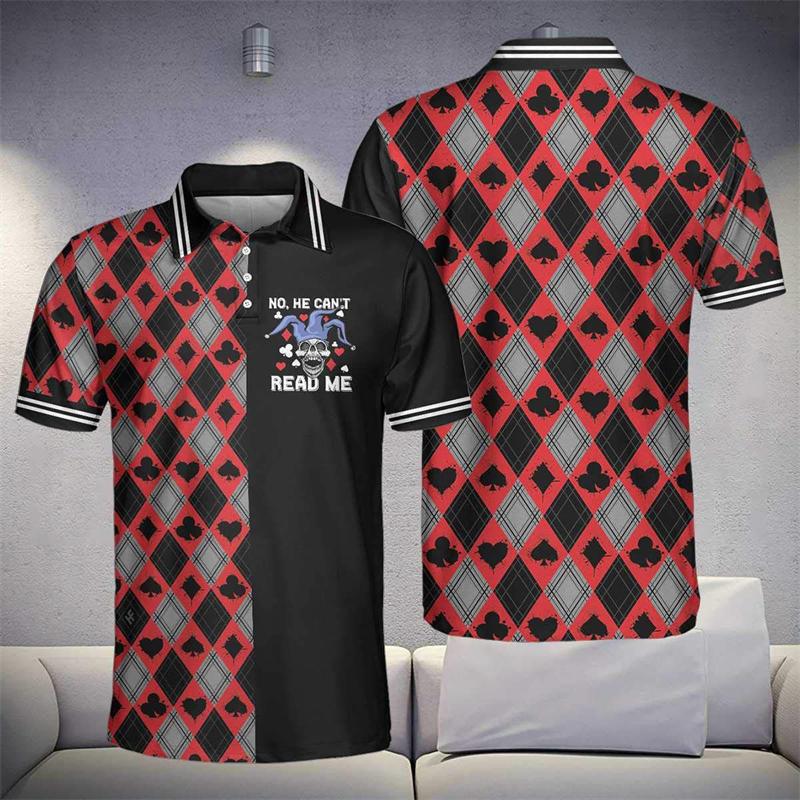 Sports Shirt Fashion Casino 3D Printed Polo Shirts For Men Clothes Poker Dice Graphic POLO Shirt Casual Hip Hop