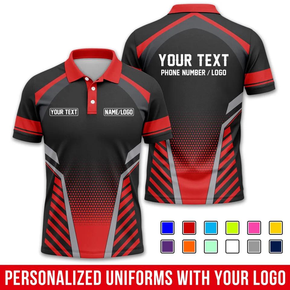 Sports Shirt Fashion Men Women Stripe Graphic Polo Shirt For Men Custom Name Text 3D Printed Polo Shirts Trend