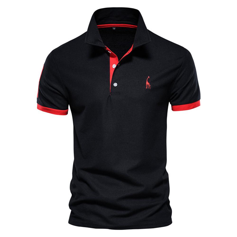 Sports Shirt Dropshipping Polo Giraffe Shirt Men Quality Embroidery Summer Short Sleeve Polo Casual Business