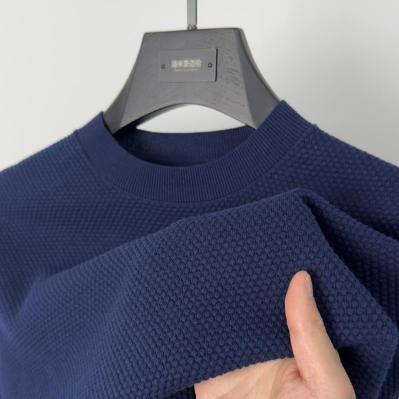 Sports Shirt 100 cotton high-quality knitted solid color short sleeved T-shirt mens new summer casual versatile
