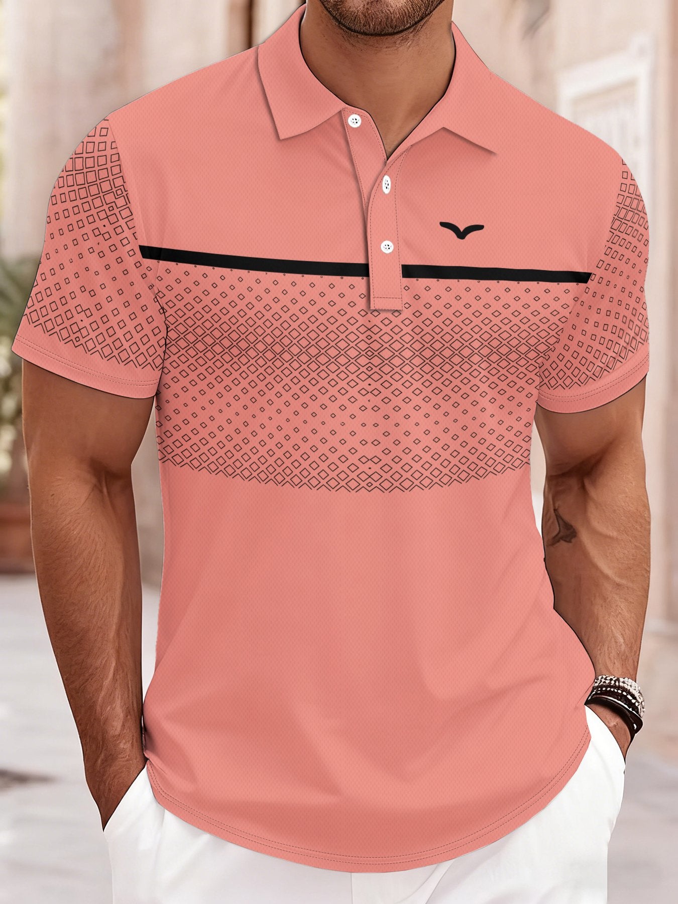 Sports Shirt 2026 Summer Mens Polo Shirt - 3D Printed Design Breathable Lightweight Stylish and Fashionable