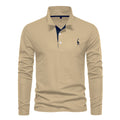 Sports Shirt Mens long-sleeved embroidered sport polo shirt for spring and autumn casual and fashionable