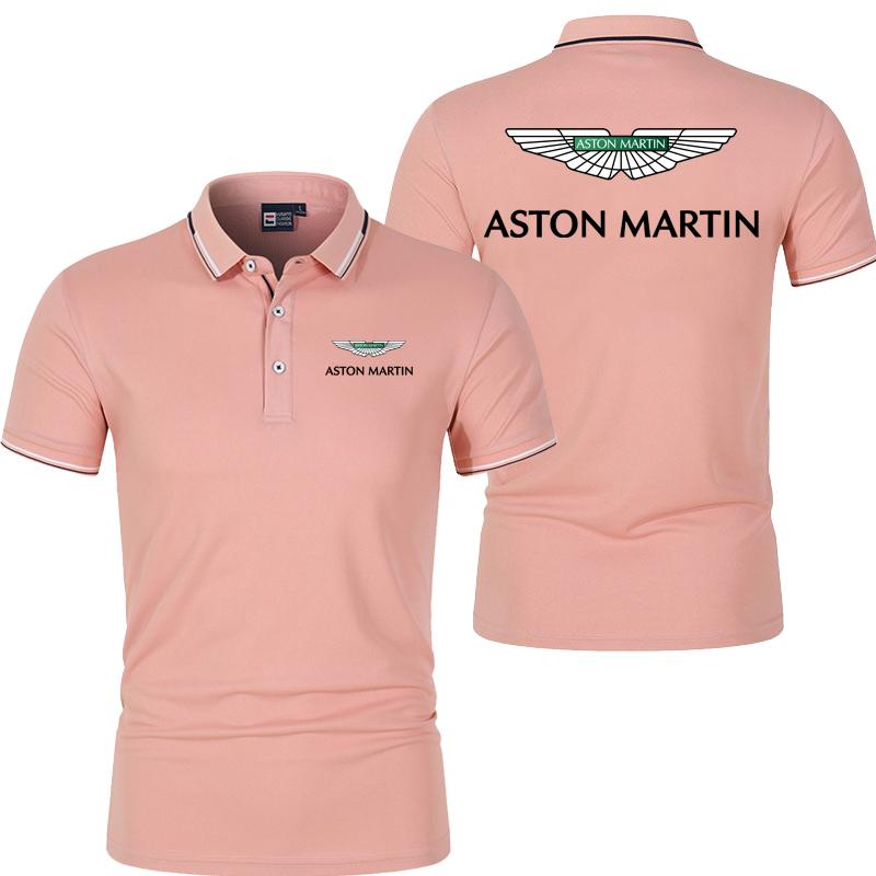 Sports Shirt Aston Martin racing mens polo shirt summer short sleeved mens polo shirt 2026 new fashionable mens