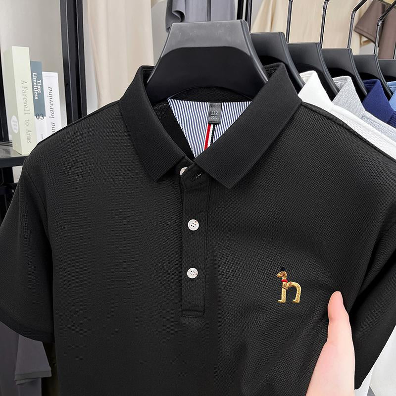 Sports Shirt 2026 New Short Sleeve T-Shirt Summer Mens Lapel Casual Business Simple Embroidered Polo Shirt Half