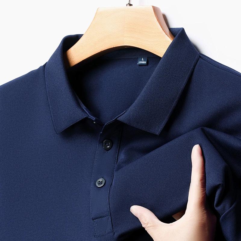 Sports Shirt Mens Fashion Solid Short Sleeved Polo Shirt Summer Breathable Comfortable Top