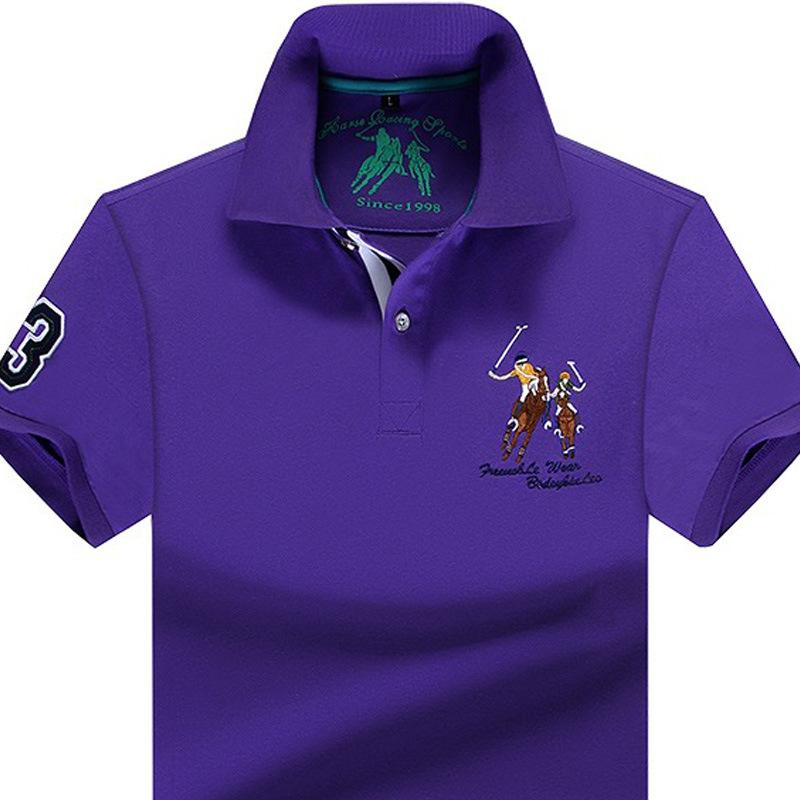 Sports Shirt Summer Polo Shirt Man Solid Plus Size Polo Shirt Men Casual Short Sleeve Lapel Button Shirt