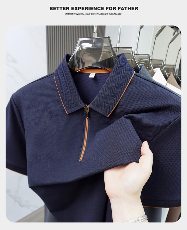 Sports Shirt 2026 summer fashion brand new mens short sleeved solid color polo shirt quick drying lightweight