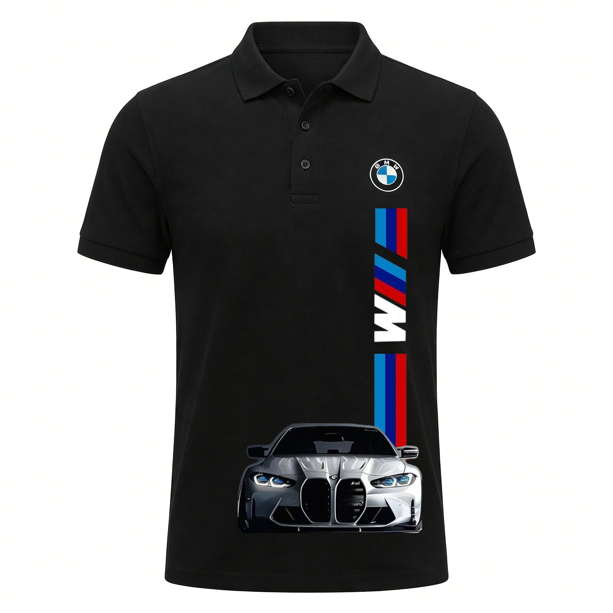 Sports Shirt BMW Power Polo Shirt for Men Classic Print 2026 Summer Breathable Short Sleeve Collared Tops for