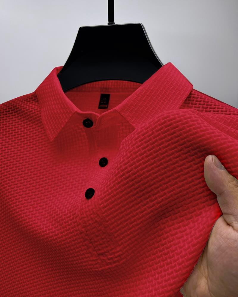 Sports Shirt Mens versatile high-end mesh top with cooling effect and quick-drying fabric Pure color short sleeve