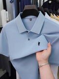 Sports Shirt High end 100 cotton short sleeve polo shirt mens fashion luxury brand hot selling pony embroidery