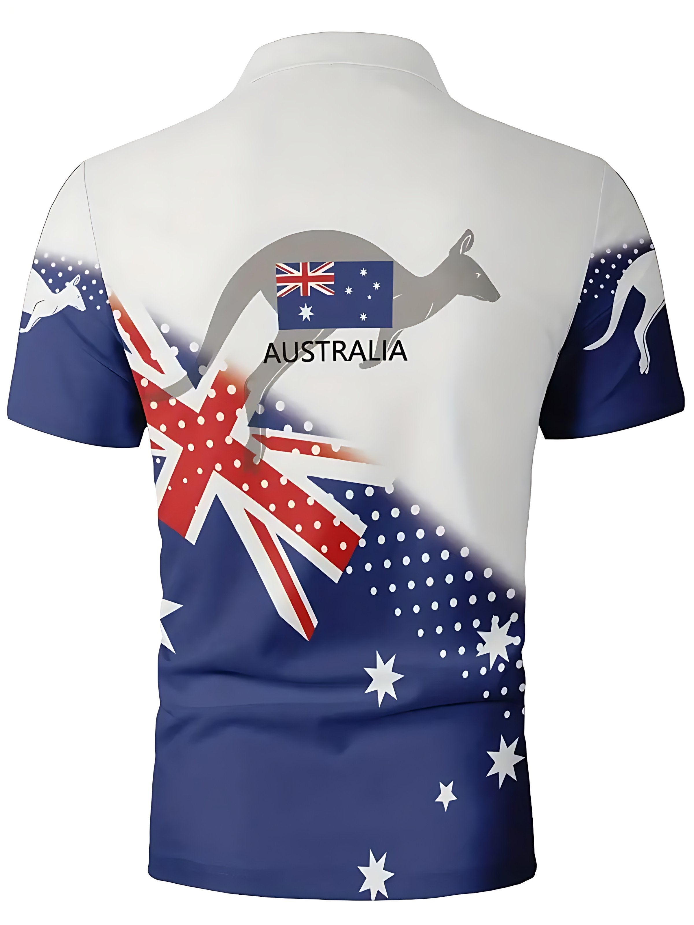 Sports Shirt 2026 Summer New Style Mens Short-Sleeved Polo Shirt with 3D Star Pattern Print - Street Casual