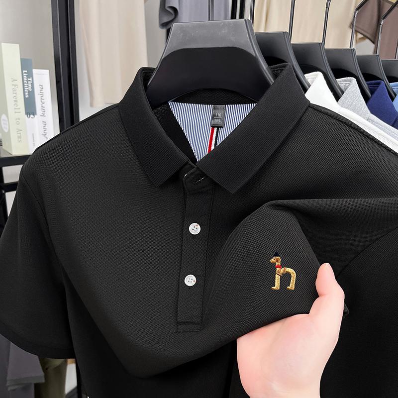 Sports Shirt 2026 New Short Sleeve T-Shirt Summer Mens Lapel Casual Business Simple Embroidered Polo Shirt Half