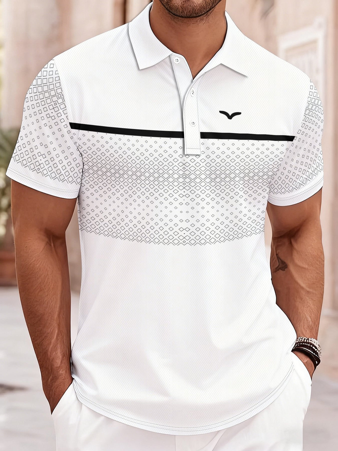 Sports Shirt 2026 Summer Mens Polo Shirt - 3D Printed Design Breathable Lightweight Stylish and Fashionable