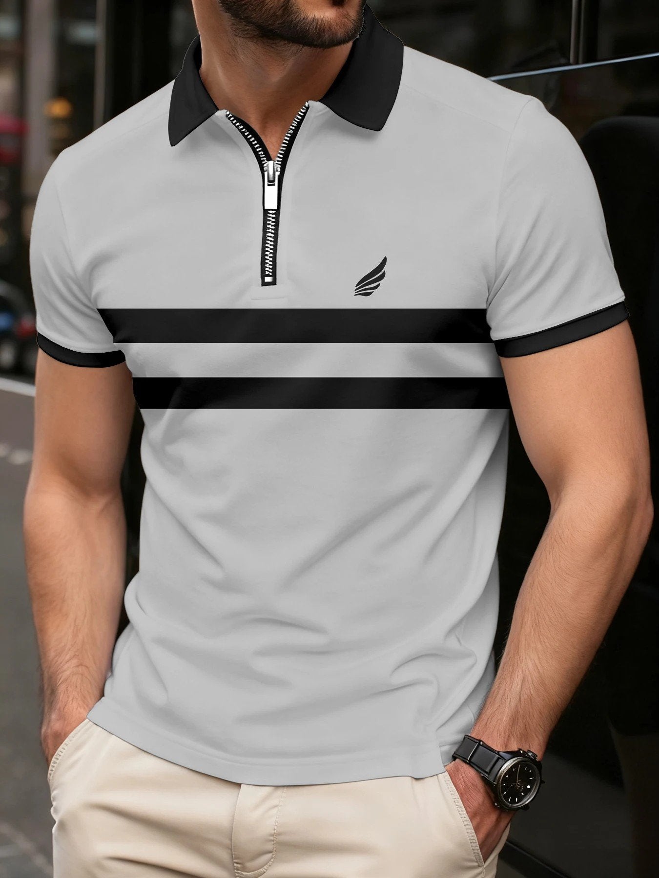 Sports Shirt 2026 Summer Mens Polo Shirt - 3D Printed Design Breathable Lightweight Stylish and Fashionable