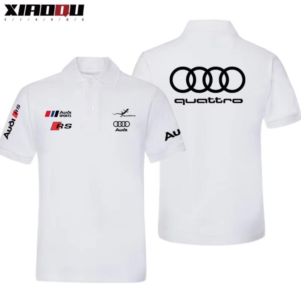 Sports Shirt Audi Printed Short-sleeved Audi RS Performance Racing Car Peripheral POLO Shirt Custom-made